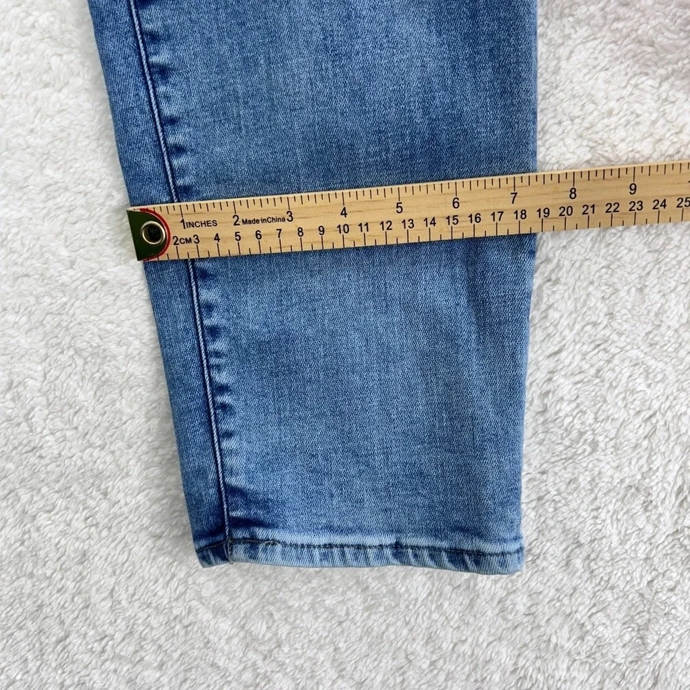 G-Star Original Jeans Mens 40X 33 Light Blue Raw Stretch Skinny - INSEAM ALTERED
